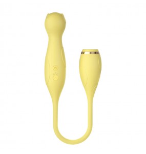 LILO - Cute Cat Dual-Head Vibrating Massager (Chargeable - Yellow)